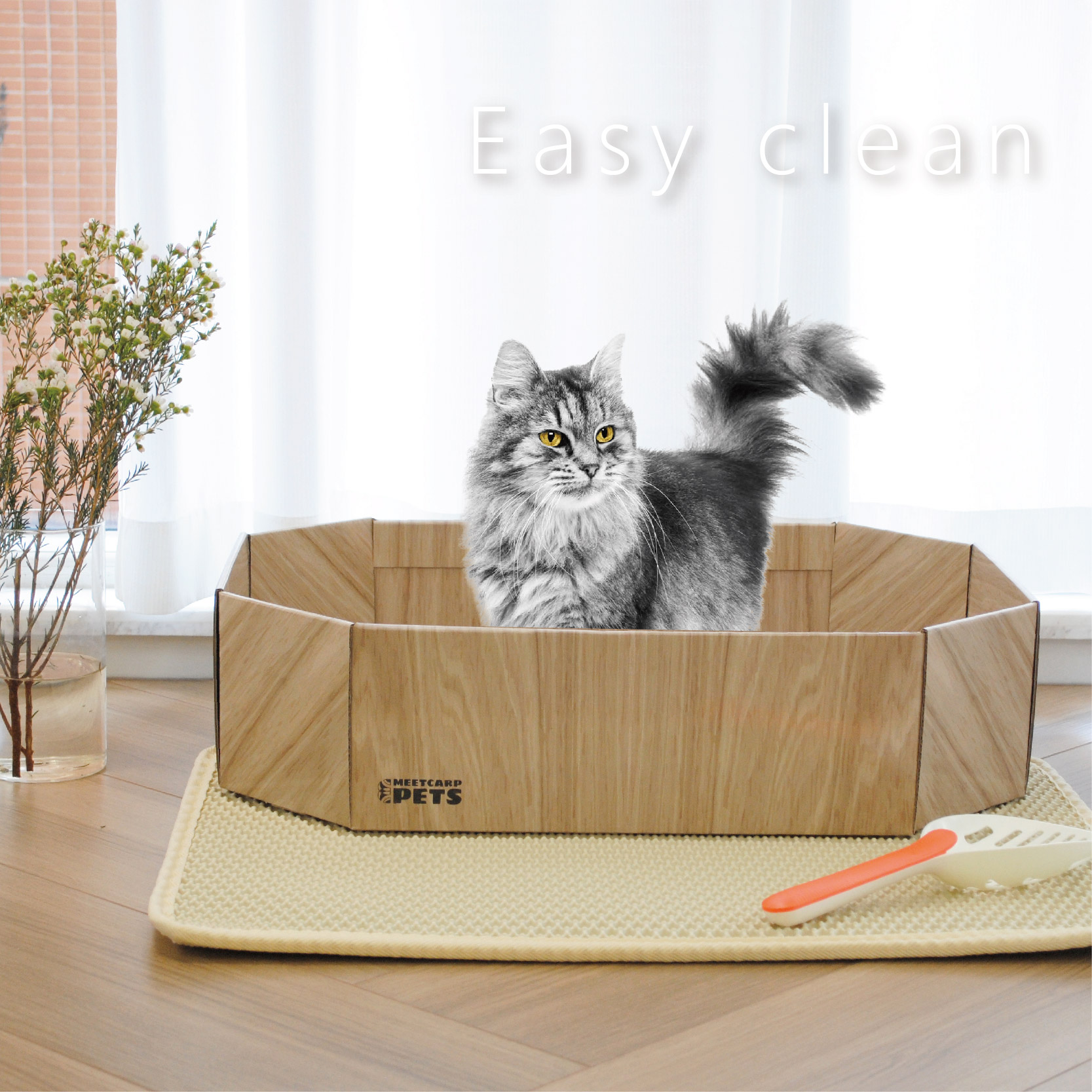 Cat Litter Box Sustainable Large Foldable Cats Small Pets Animals Travel Caja de arena para gatos