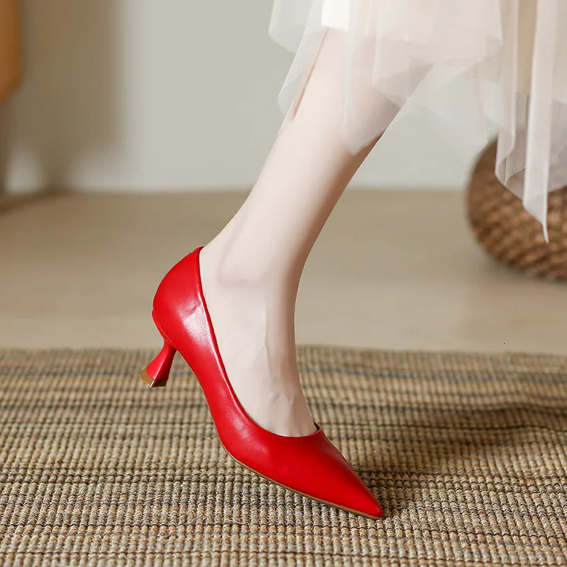Patent Leather Fashion High Heels Pointed Toe Pumps Elegant Woman Heeled Shoes Shallow Mouth Candy Colored Sexy Single Shoe 241125