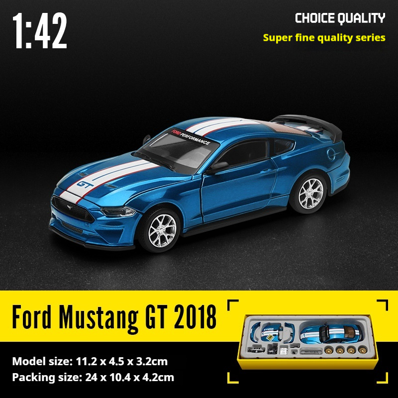 CCA 1:42 alloy classic Ford Mustang GT Race Sports Car Modification DIY Car Model Metal Model Children's toy gifts