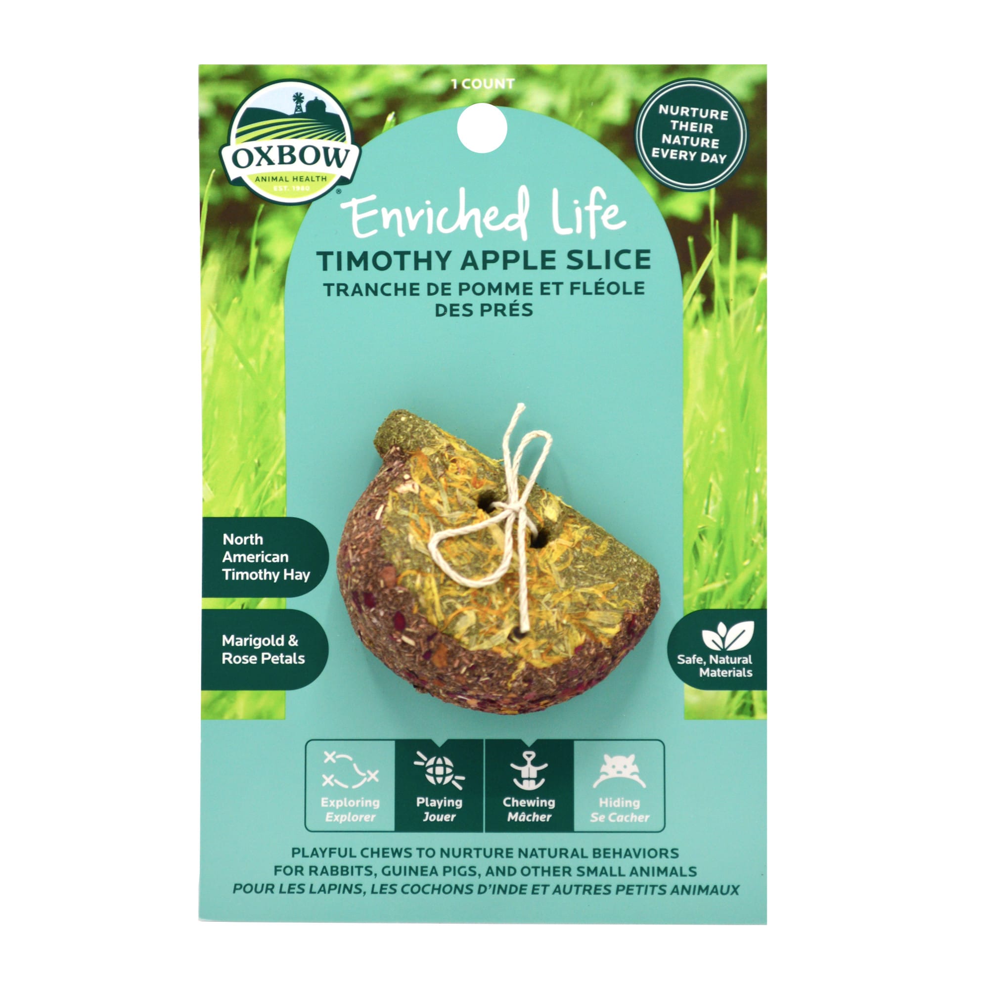 Oxbow Enriched Life Timothy Apple Slice for Guinea Pig, 0.08 lb.