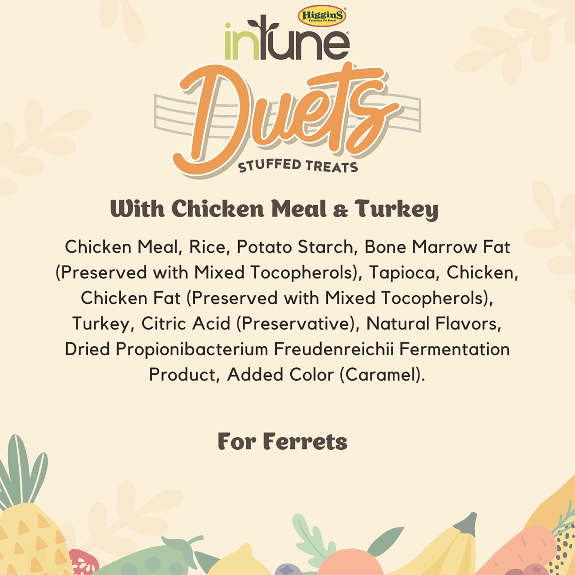 Higgins InTune Duets Chicken Meal & Turkey for Ferrets, 3 oz.