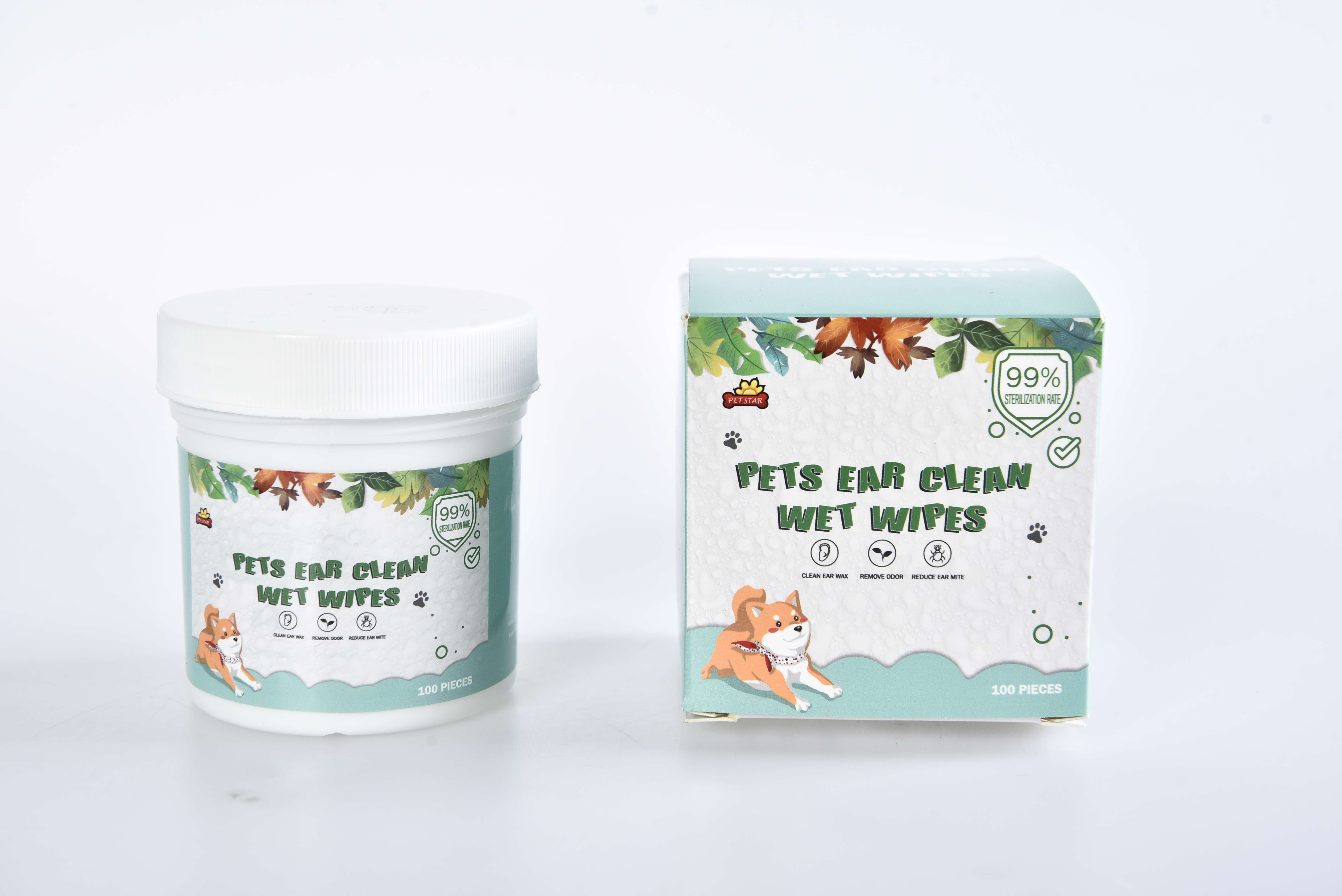 Pet Grooming Cleaning Tool Soft Non-Woven Cat Dog Wipes Pet Ear Wet Wipes