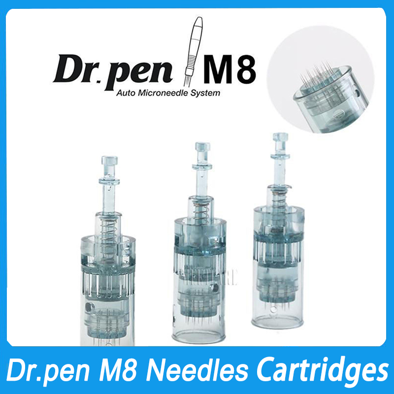50Pcs M8 Micro Cartridges Dr.pen Needles 11pins 16 24 36 42 Pins Nano 5D 3D Silicone Round MTS Tips Dermapen Skin Care Replacement Tools Derma Dr Pen 