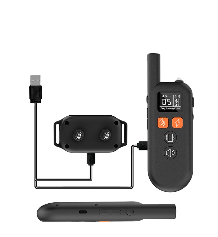 1000m Electric pet dog training collar waterproof and anti-barking rechargeable remote control dog collar with LCD display