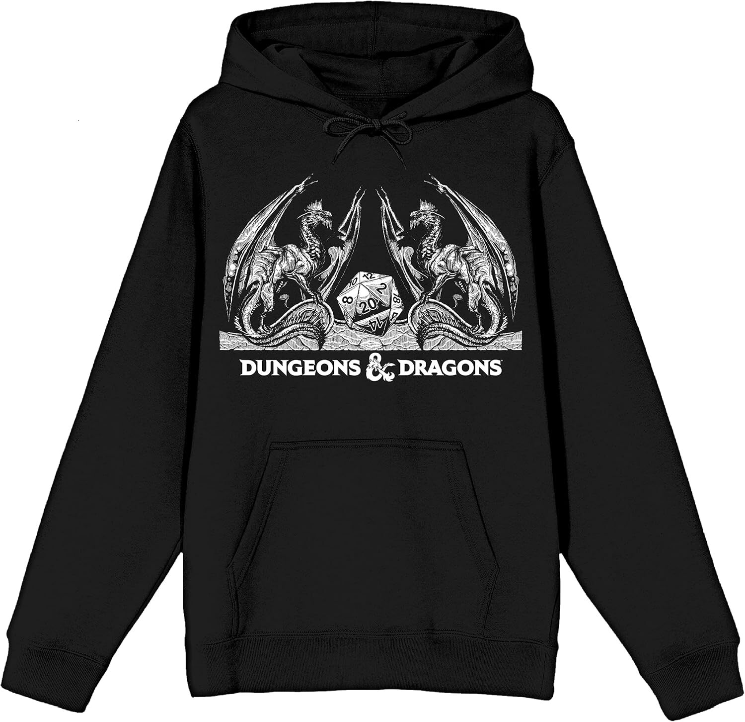 Hoodie for Mens Womens Dungeons Dragons and Dice Black Graphic Hoodie Graphic Hoodies sweatshirt