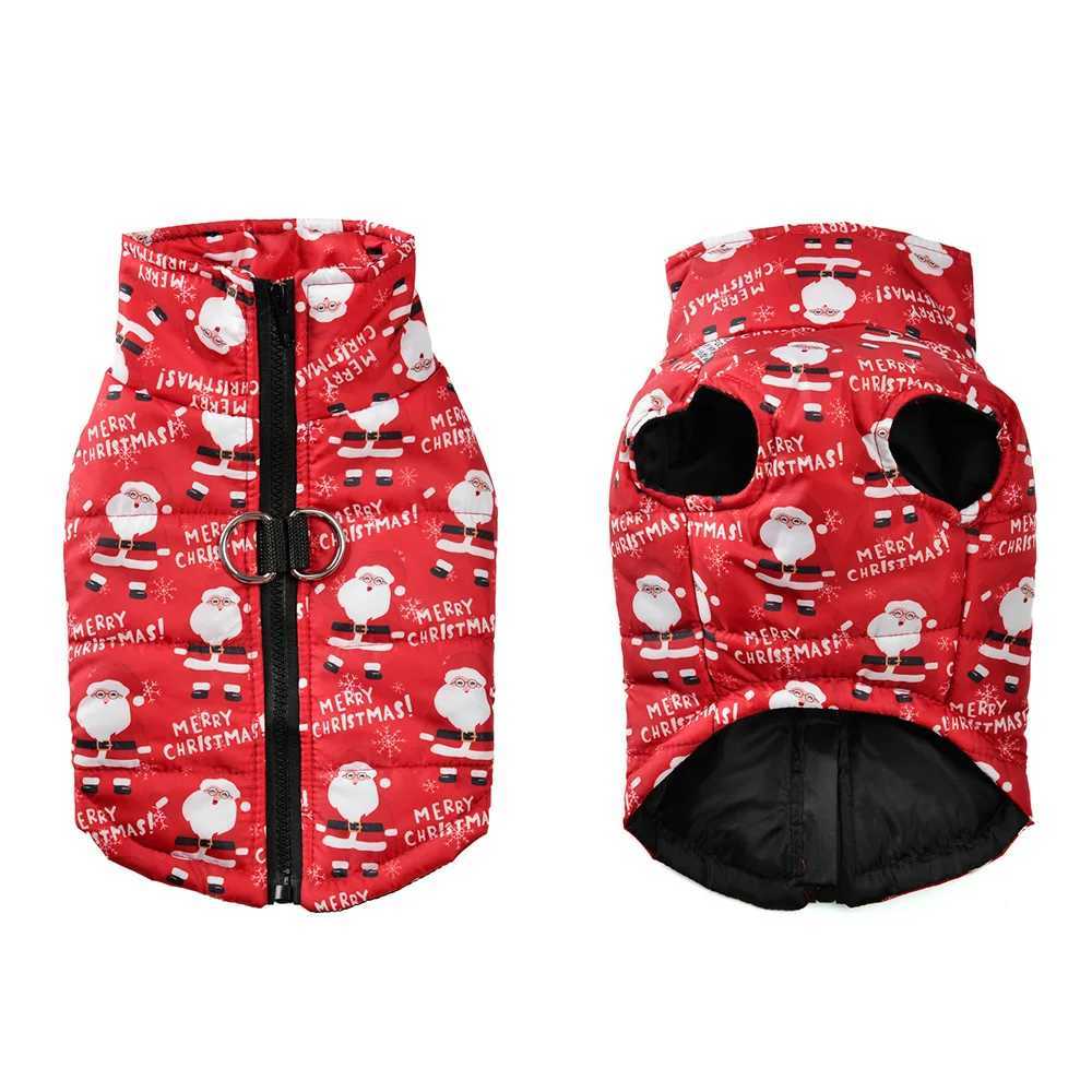 Dog Clothes for Small Medium Dogs Cats Autumn Winter Waterproof Puppy Christmas Print Jacket Coat Chihuahua French Pet ClothingXJ241125