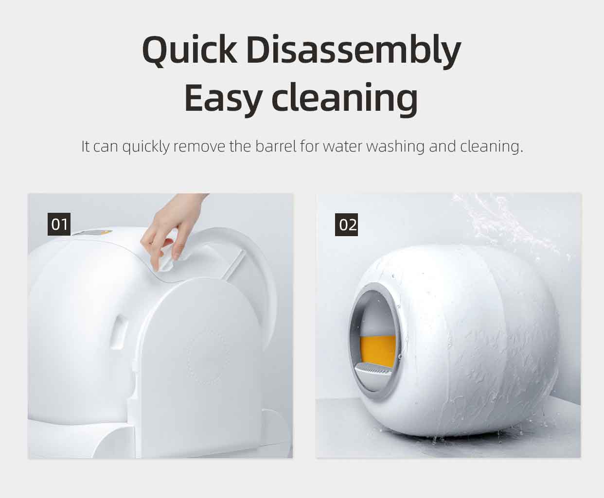 T-S Self-Cleaning Intelligent electric Cat Toilet App Control Tuya App Cat litter low noise smart touch control cat litter box