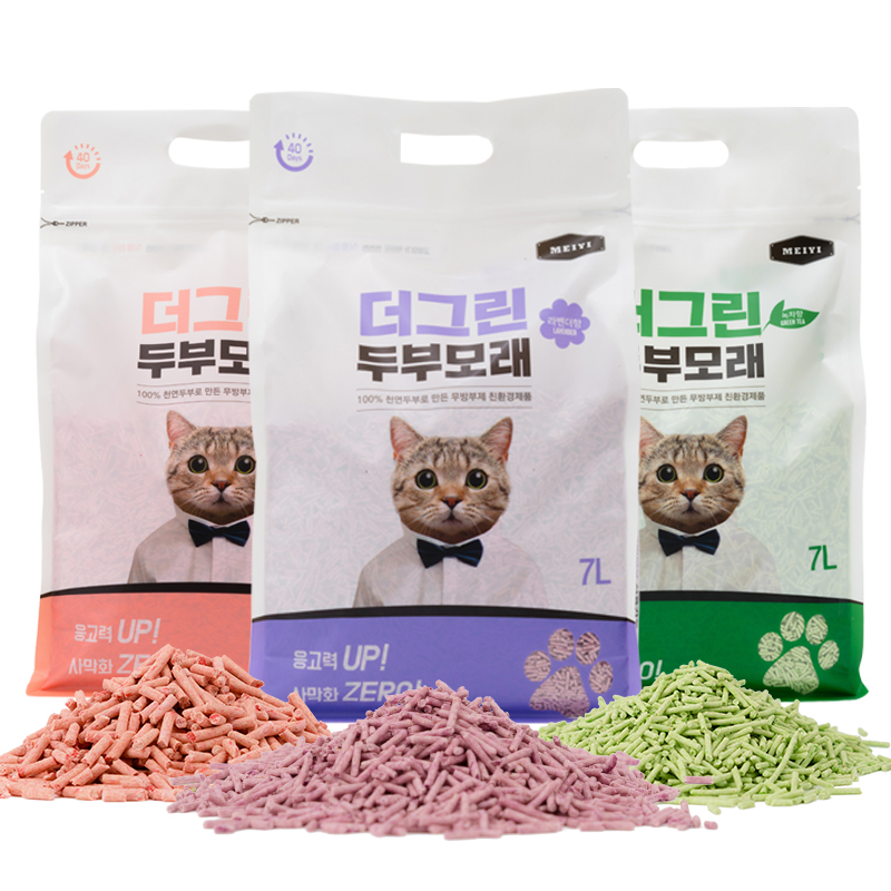 Wholesale 100% Natural Quick Clumping Dust Free Plant Flushable Corn Green Tea Peaches Tofu Cat Litter