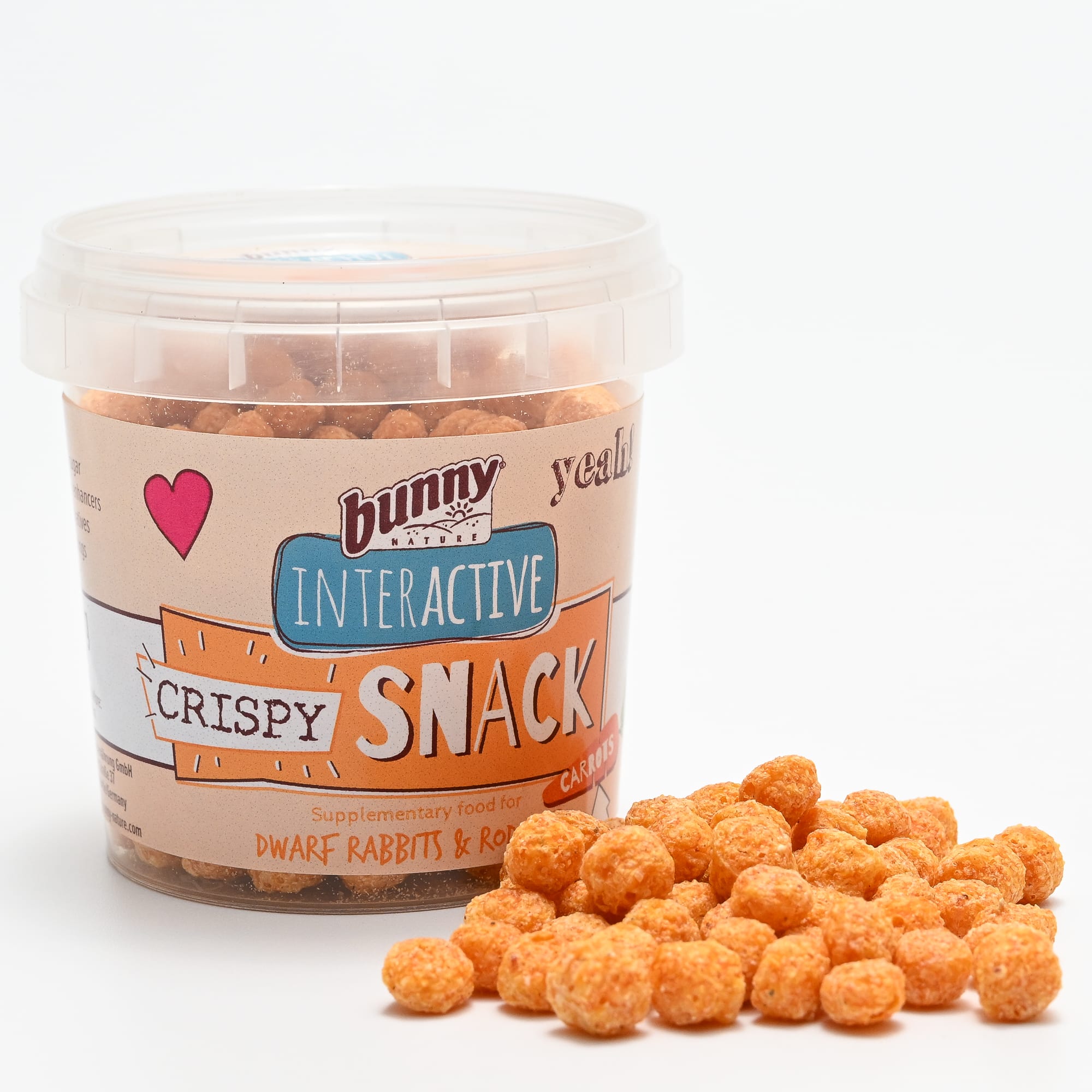 Bunny Nature Crispy Snack Craker Carrots Supplementary Dry Rabbit & Rodent Food, 25 Grams