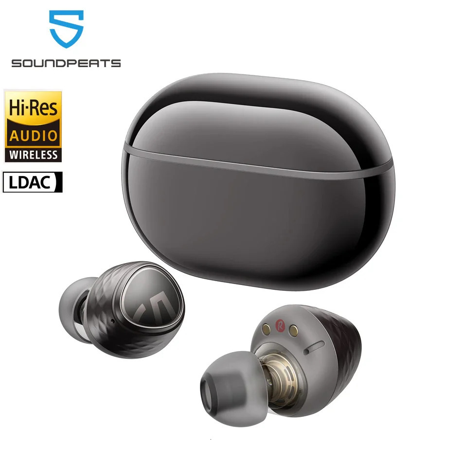 SoundPEATS Engine4 Hi-Res Bluetooth 5.3 Wireless Earbuds with LDAC Coaxial Dual Dynamic Drivers for Stereo Sound Total 43 Hrs 240419