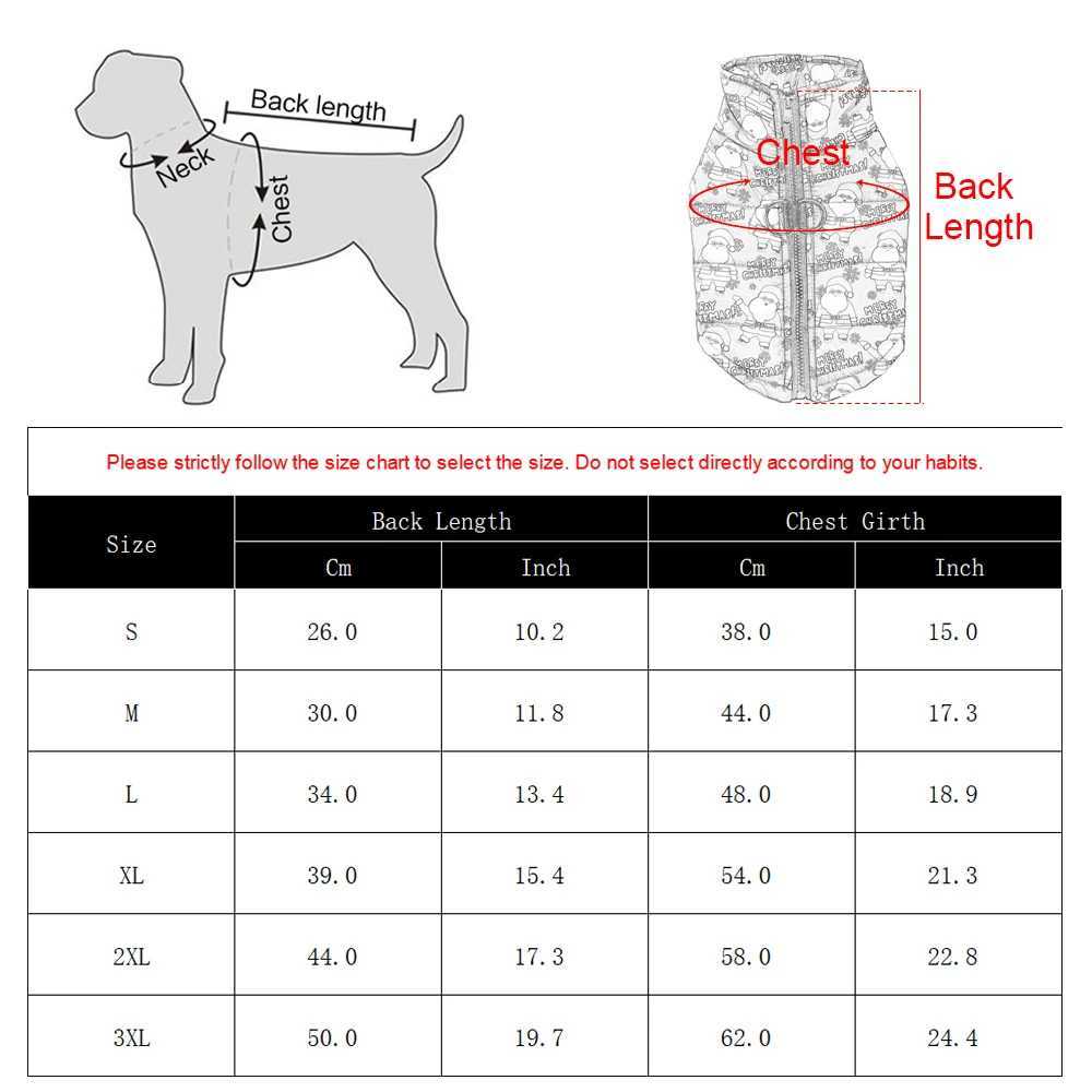 Christmas Clothes For Small Medium Dogs Jacket Cats Vest Winter Warm Coat New Year Festival Costume Puppy Apparel Pet OutfitsXJ241125