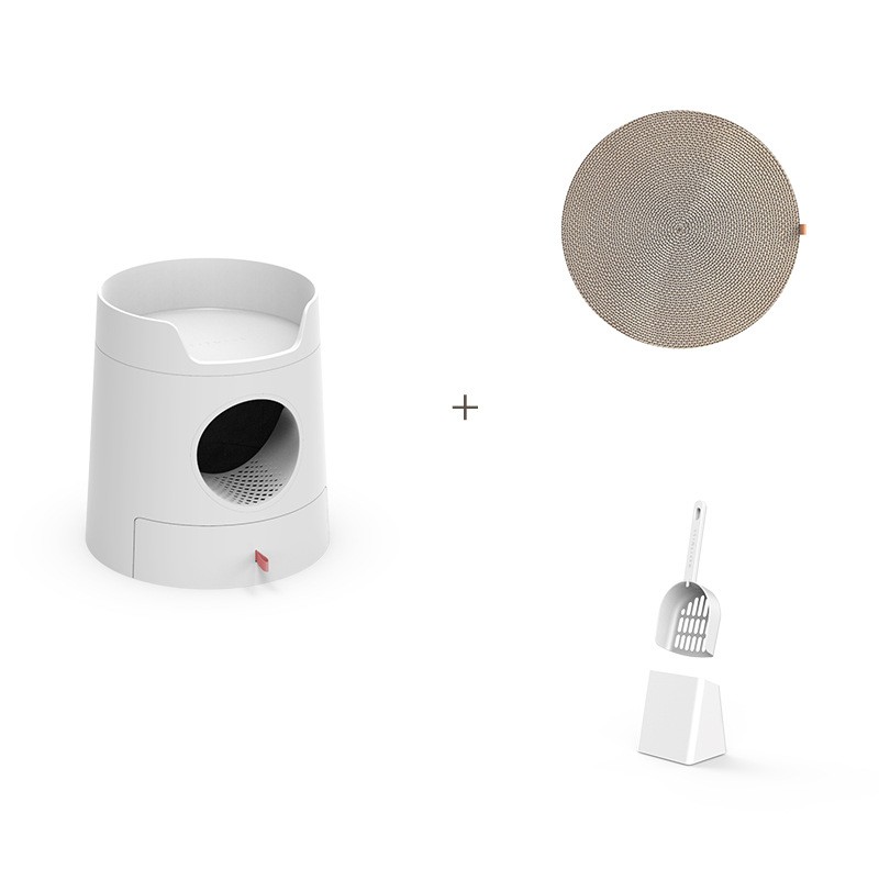 Luxury Cat Toilet Litter Box With Cat Nest Large Semi-enclosed Litter Box Clean Up Products for Cats