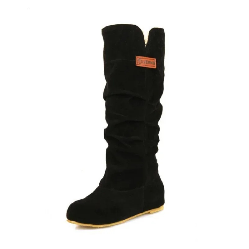 2024 Mid-tube Snow Boots Hollow Cotton Thread Hook Lace Frosted Lady Boots Large Size Womens Shoes 241125