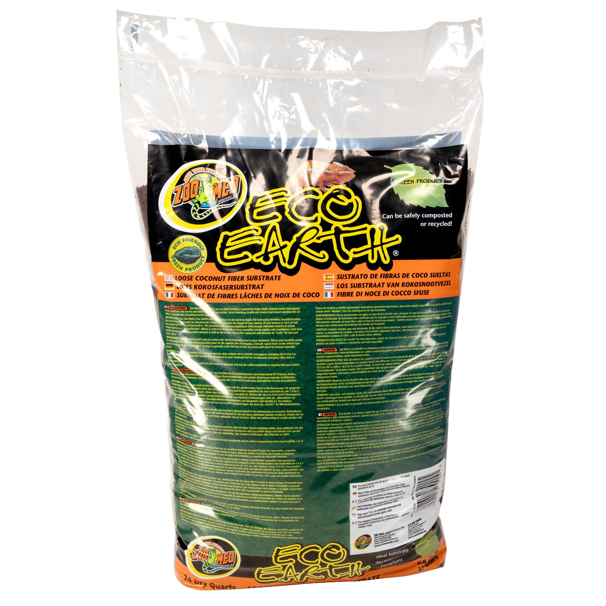 Zoo Med Eco Earth Loose Coconut Fiber Substrate, 24 qts.