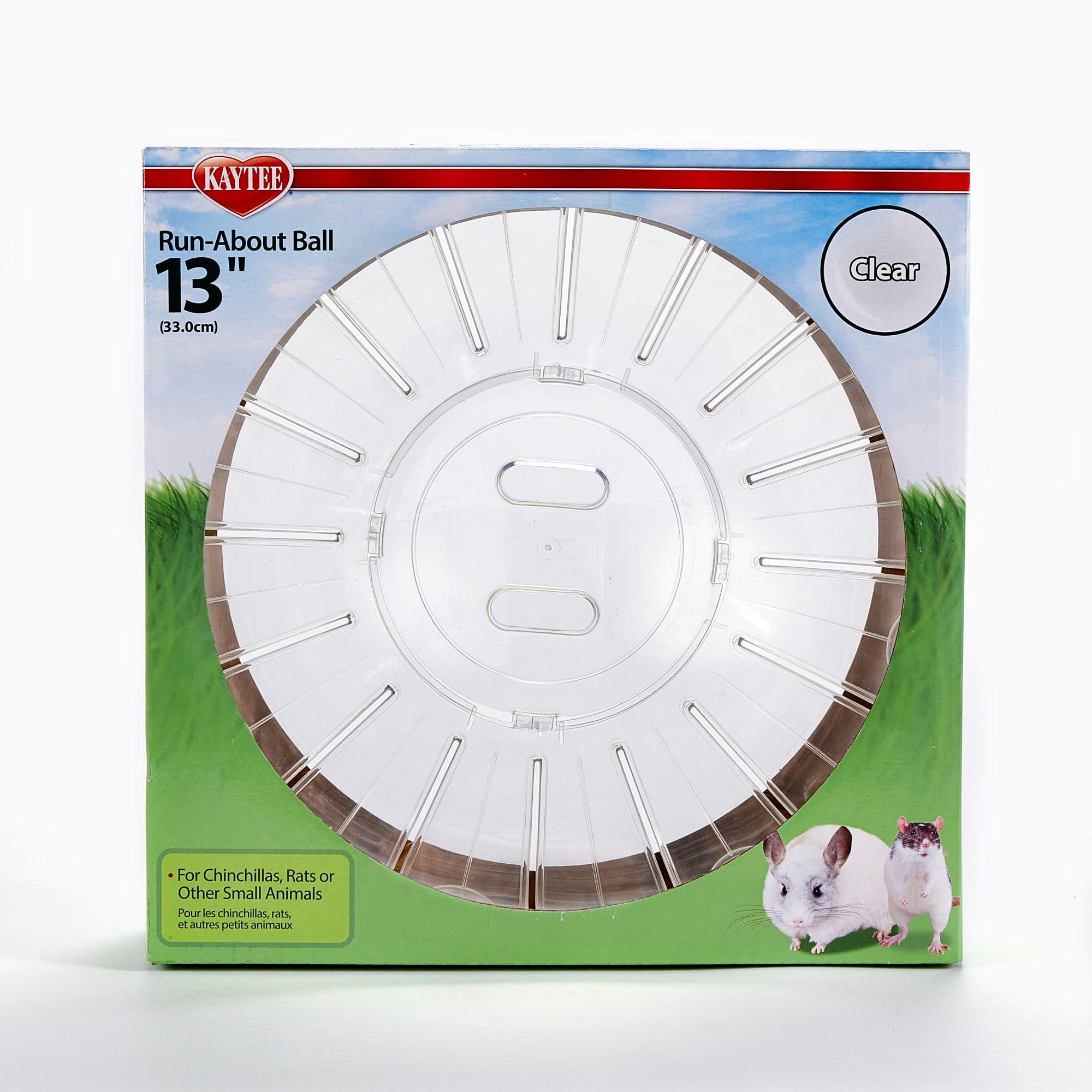 Kaytee Clear Mega Run-About Exercise Ball for Small Animals, 13"