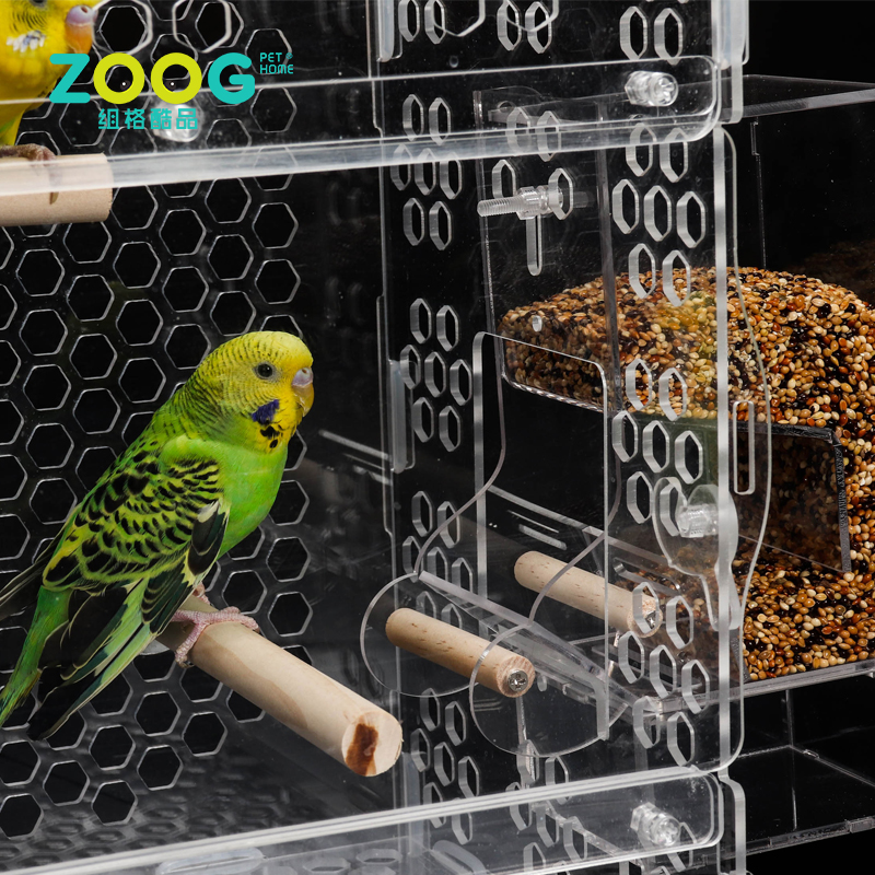 Fashion design rectangle clear pet container best bird cages