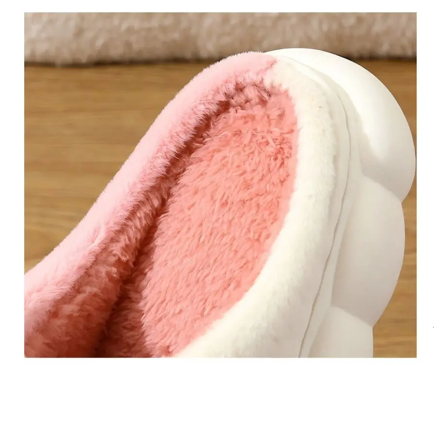 Winter Warm Fur Slippers Men Women Couples House Non Slip Soft Shoes Comfort Flat Heel Home Indoor Bedroom Plush Slippers 241125