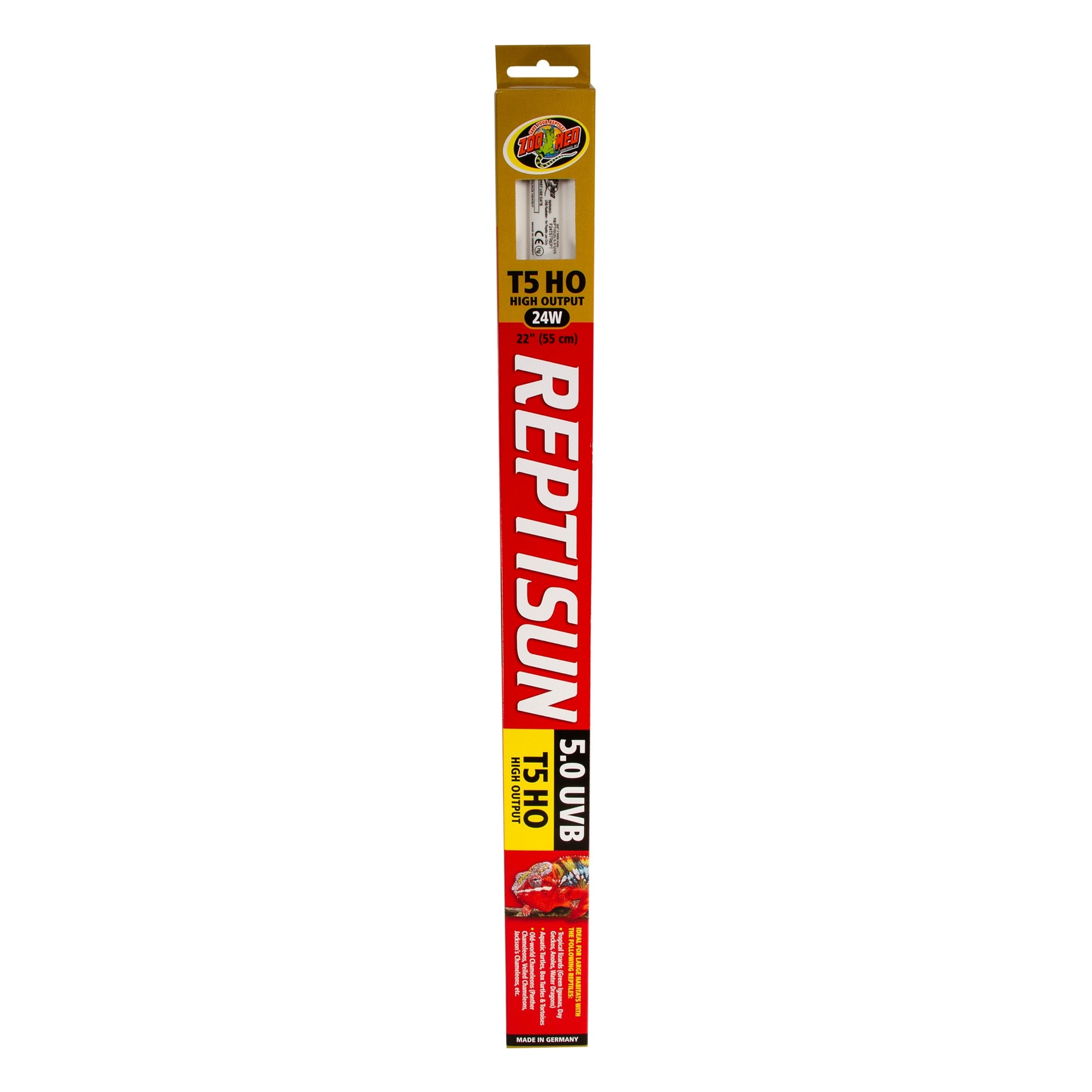 Zoo Med ReptiSun 5.0 HO T5 UVB Lamp, 22" L, 24 Watts