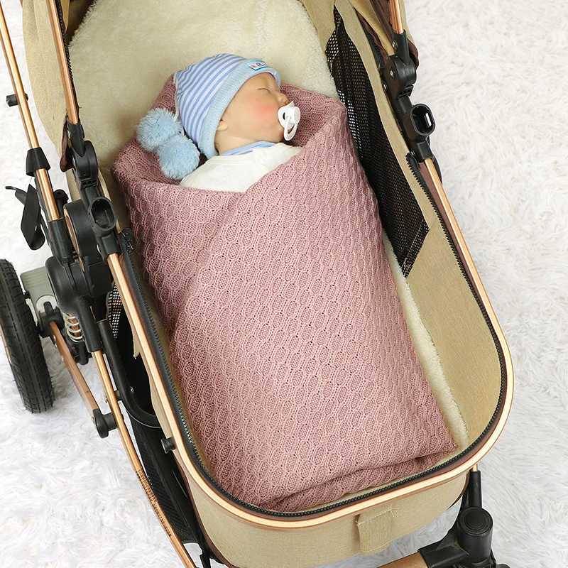 Blankets Swaddling Super Soft Baby Blankets Newborn Infant Kids Boy Girl Stroller Swaddle Wrap Mats Lightweight Knit Toddler Throw Receiving Quilts