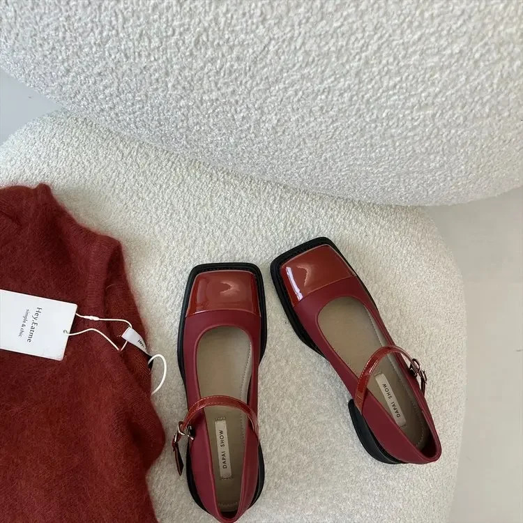 Retro Women Pumps Fashion Square Toe Work Shoes High Quality Female Slip On Shallow High Heel Elegant Womens High Shoes 241125