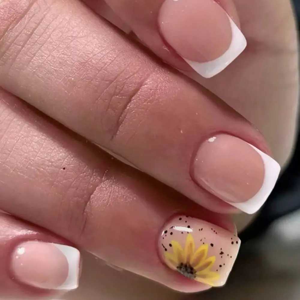 Black Butterfly Short Ballet Nail Tip French Fake Nail Full Cover Artificial Art Press Nail rhinestone Fake Nail PatchW241125
