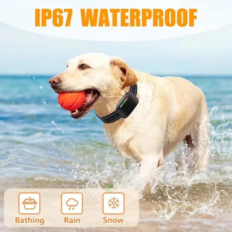 Sustainable Rechargeable Outdoor Dog Training Equipment Waterproof Automatic Anti-Bark Collar Dogs Cats Custom Colors-Made