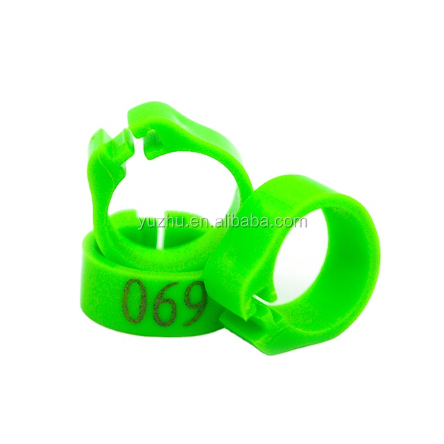 8mm Digital Pet Birds Clip Rings Identification plastic ring for bird parrot bird leg ring