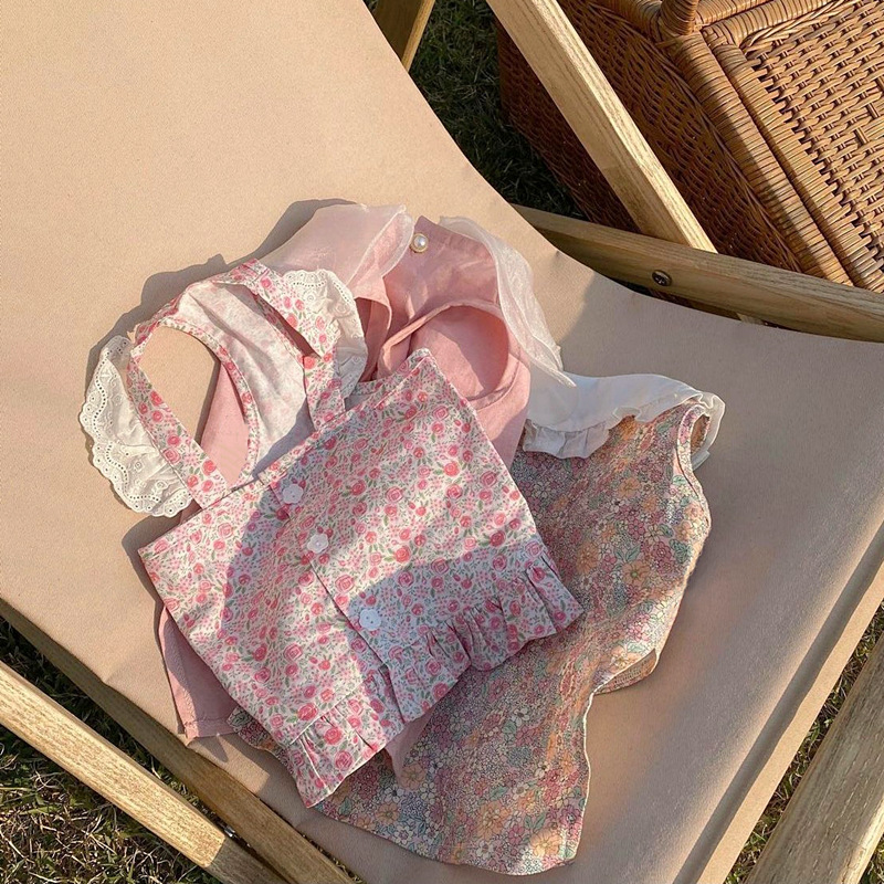 Dog Floral Dress Puppy Clothes Cat Summer Pet Clothes Chihuahua French Bulldog Yorkie Small Dog Dress Pet Vest Dog Skirt Female