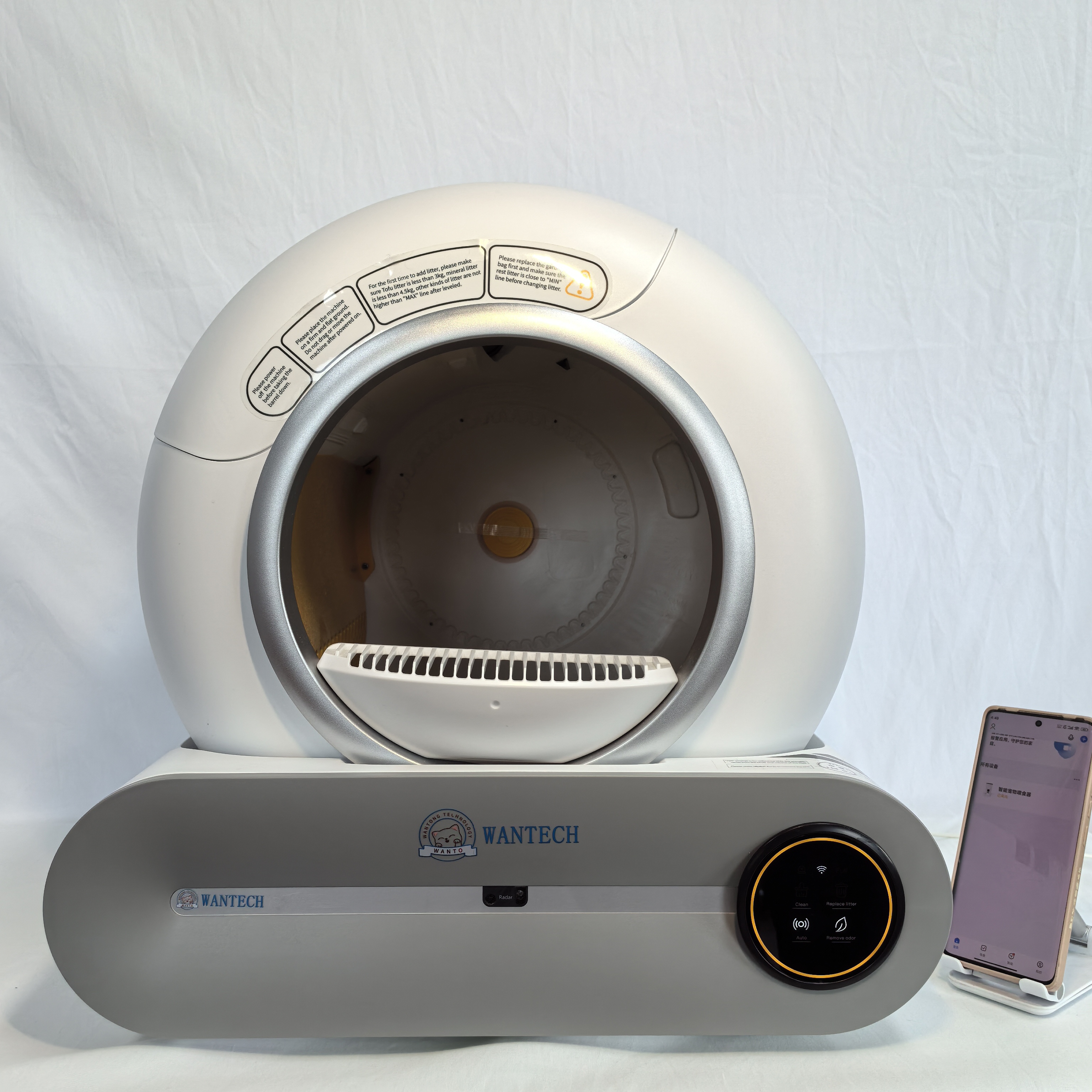 Factory Pet Self Cleaning Smart Toilet Products Plastic Large Space Box Closed Automatic Cat Litter Trays