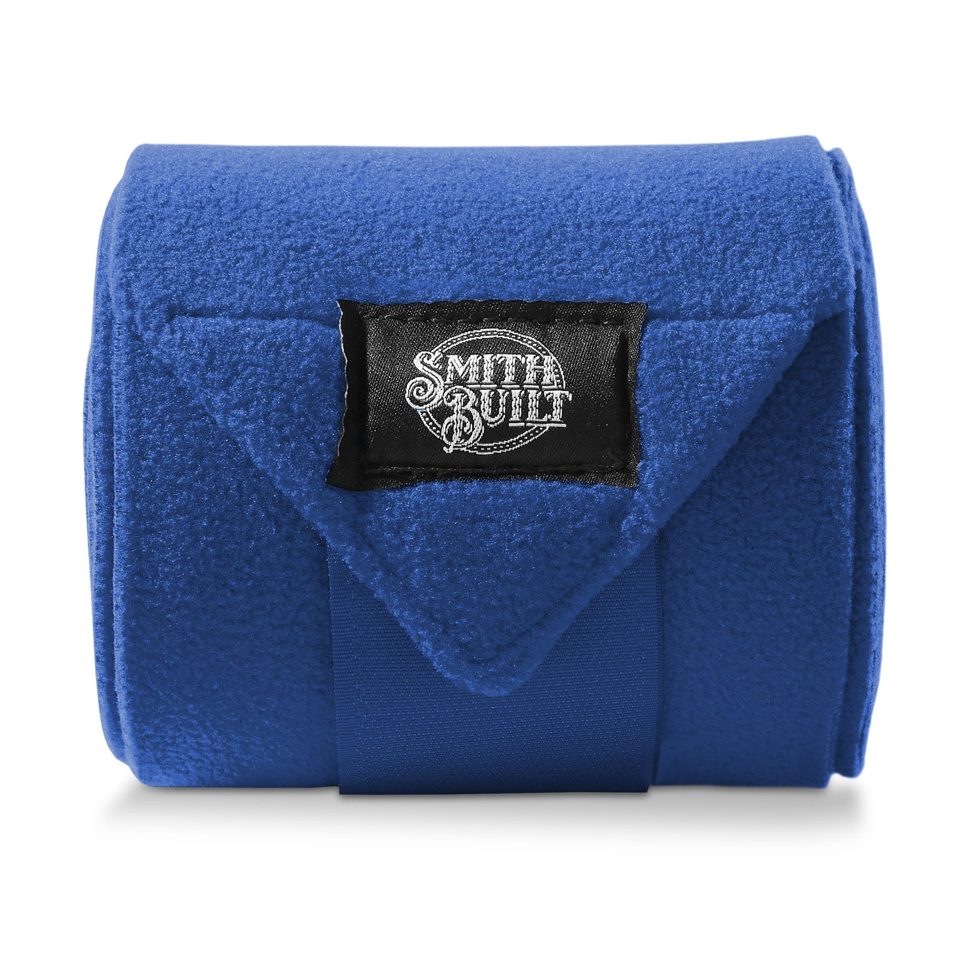 SmithBuilt Blue Fleece Polo Wraps Bandages for Horses, Set of 4