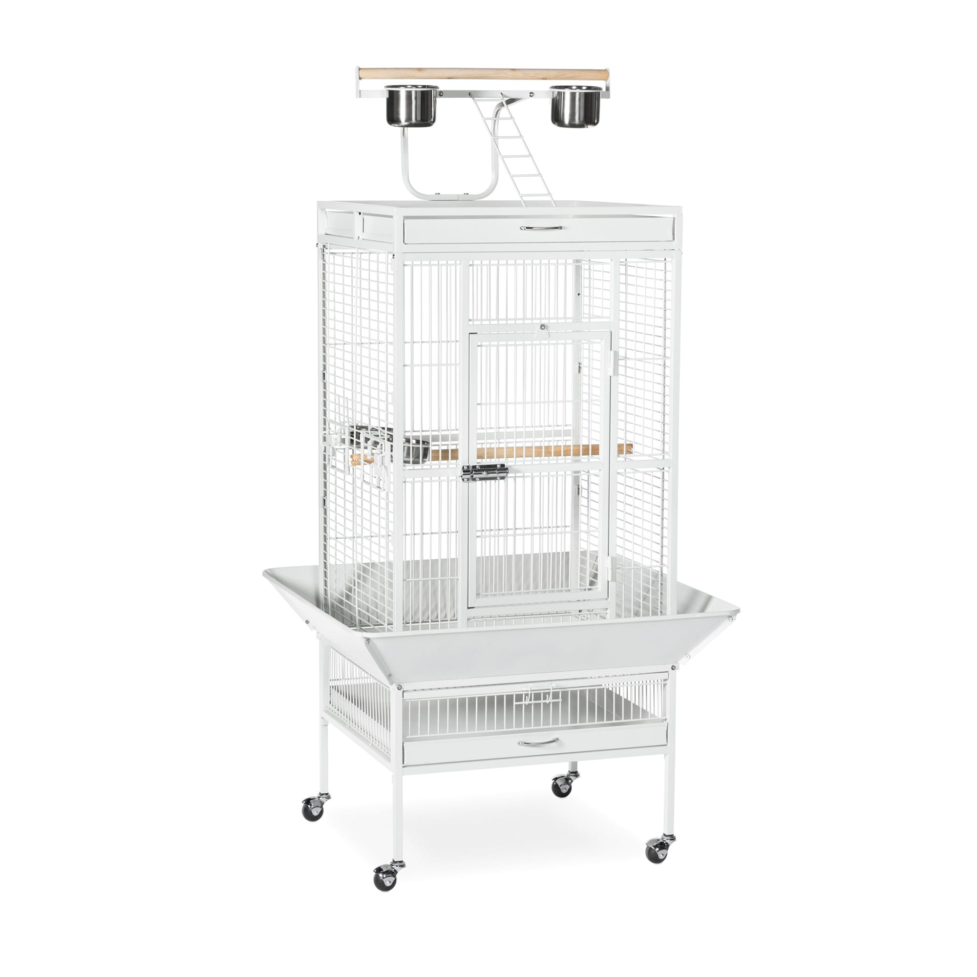 Prevue Pet Products Signature Select Series Wrought Iron Bird Cage in Chalk White