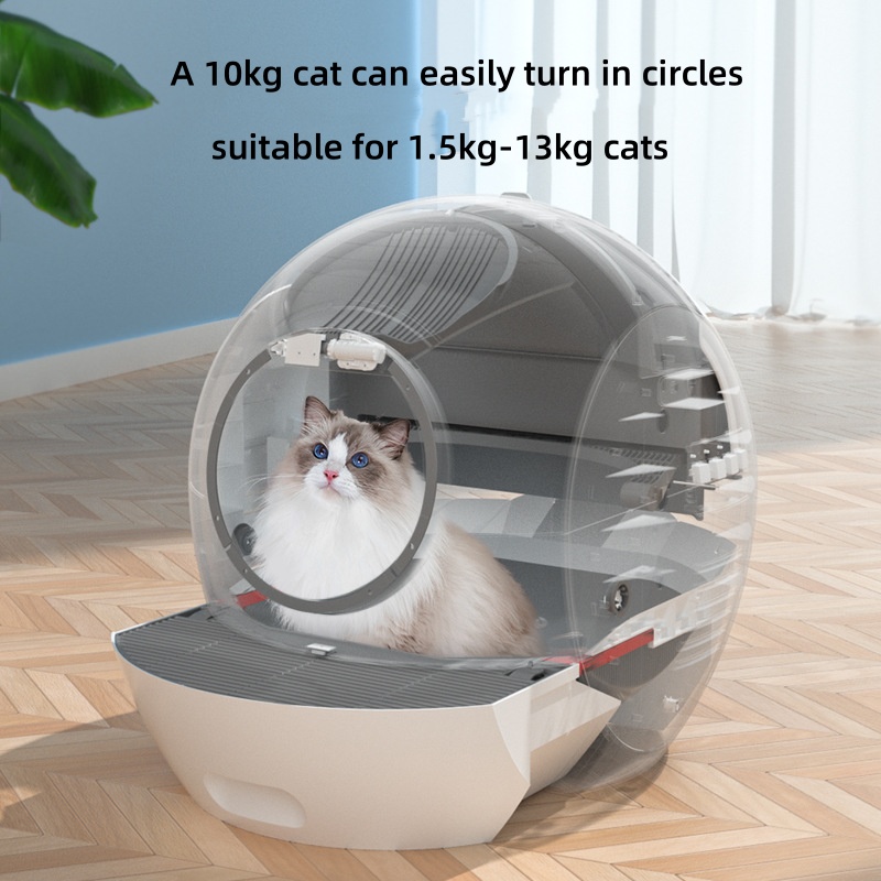Automatic Self Cleaning Cat Litter Box Cat Sandbox Closed Tray Toilet Rotary Training Detachable Bedpan Smart Cat Litter Box