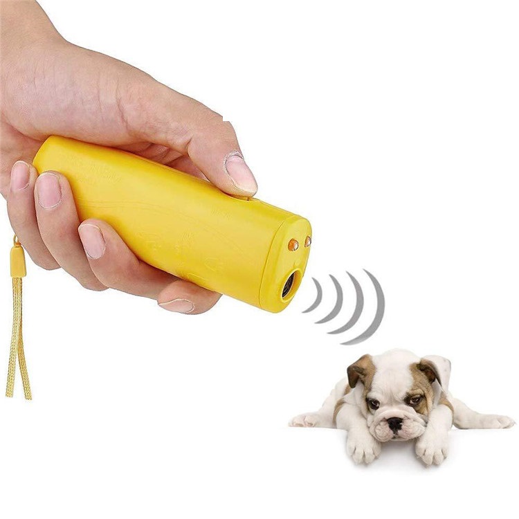 FREE SAMPLE Hot Pet 3 in 1 Anti Bark Stop Barking Trainer Devices Training LED Ultrasonic Handheld Dog Repellent