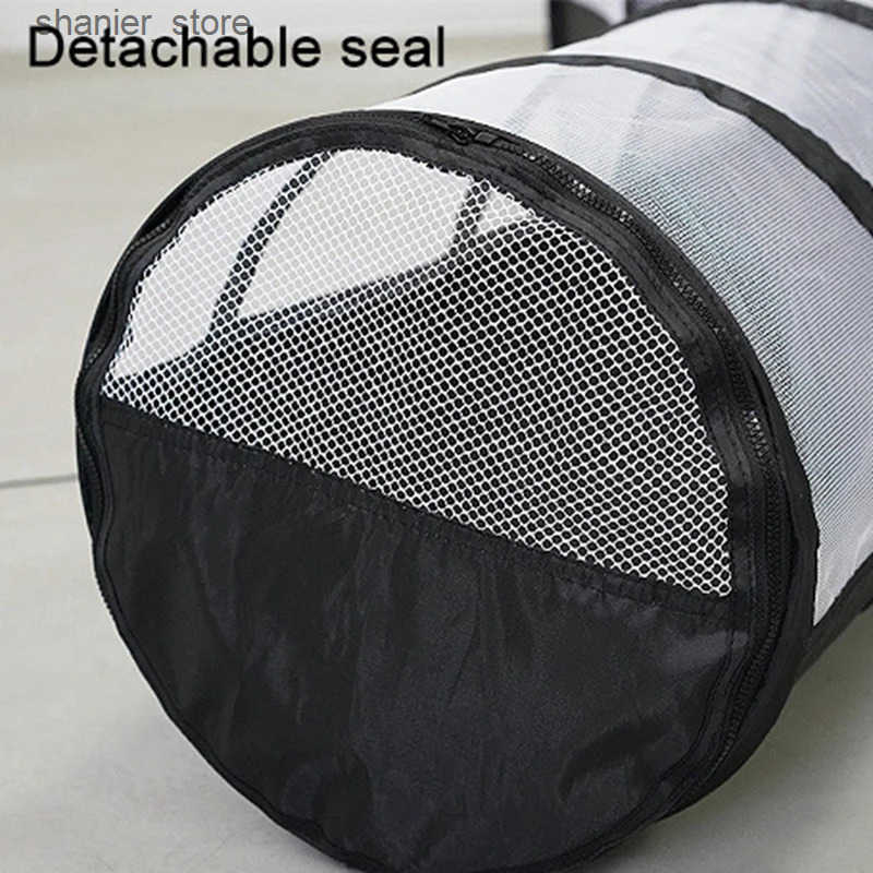 Cat Interactive Electronic Toys Cat Tunnel Cage House 2-in-1 Interactive Folding Outdoor Game Tent and Tunnel Rabbit Kitten Rabbit Hamster Ferret Blac