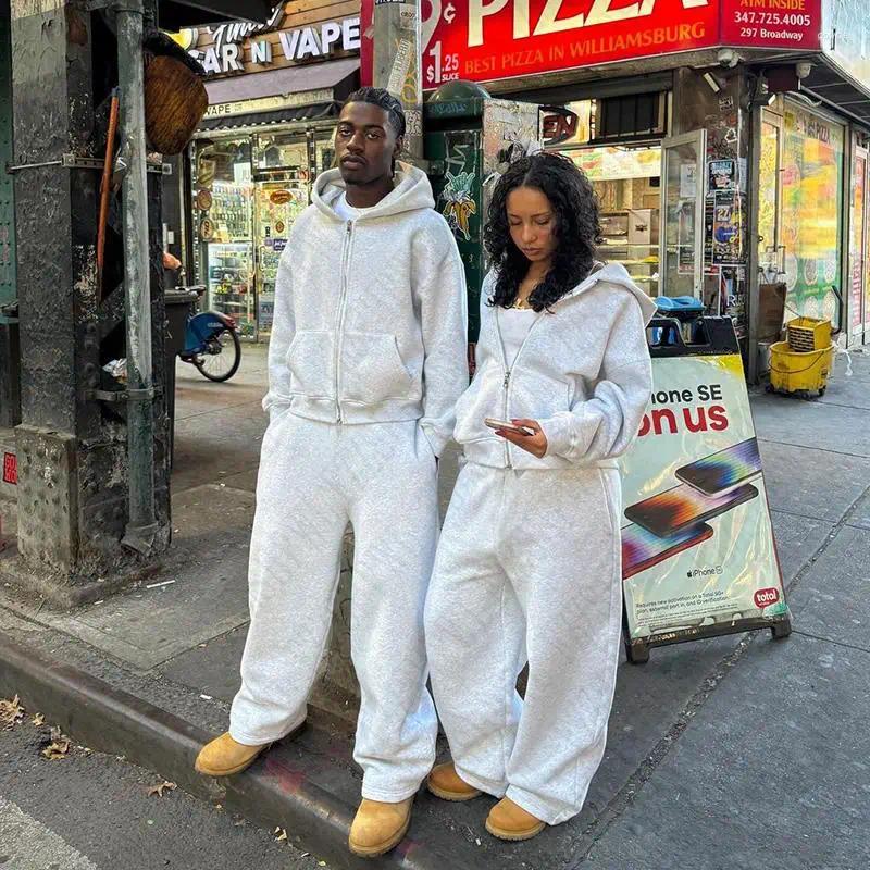 Men's Haruku Zip Up Hoodie - Punk Solid Color, Vintage Hip Hop, Grunge Goth, Casual Loose Sweatshirt Jacket