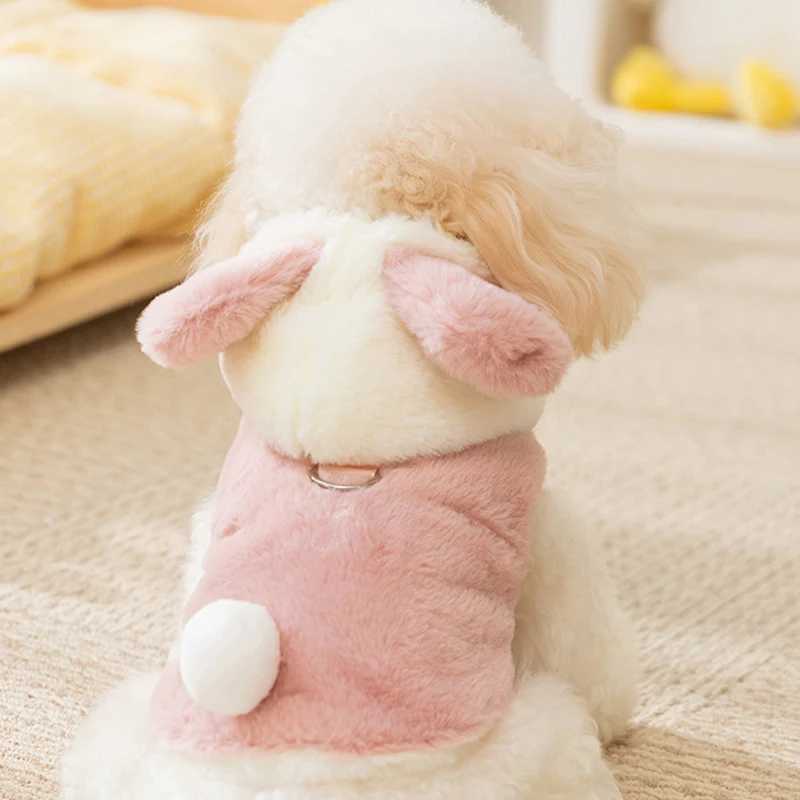 Fashion Solid Dog Hoodies Warm Plush Dog Jacket Caot Winter Puppy Clothes Cute Cat Vest Coat Pet Jacket Sweater Soft Dog ClothesXJ241125