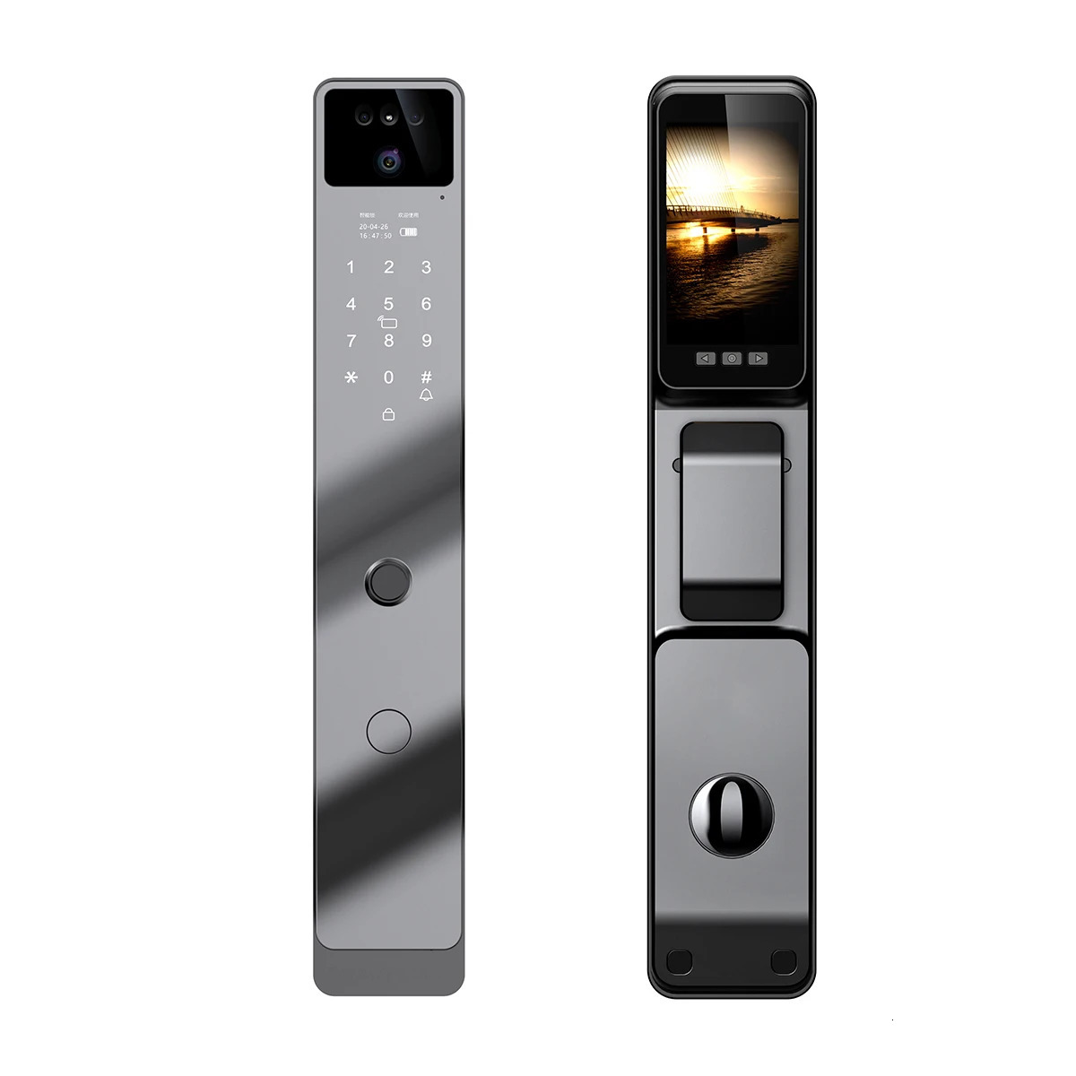Smart home anti-theft door fingerprint lock with camera password lock 241125