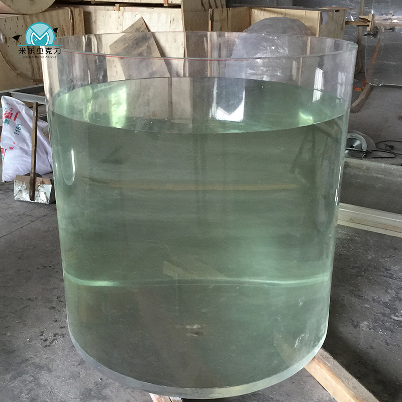 Large customized aquariums glass acrylic acrylic cylinder round fish tank aquarium
