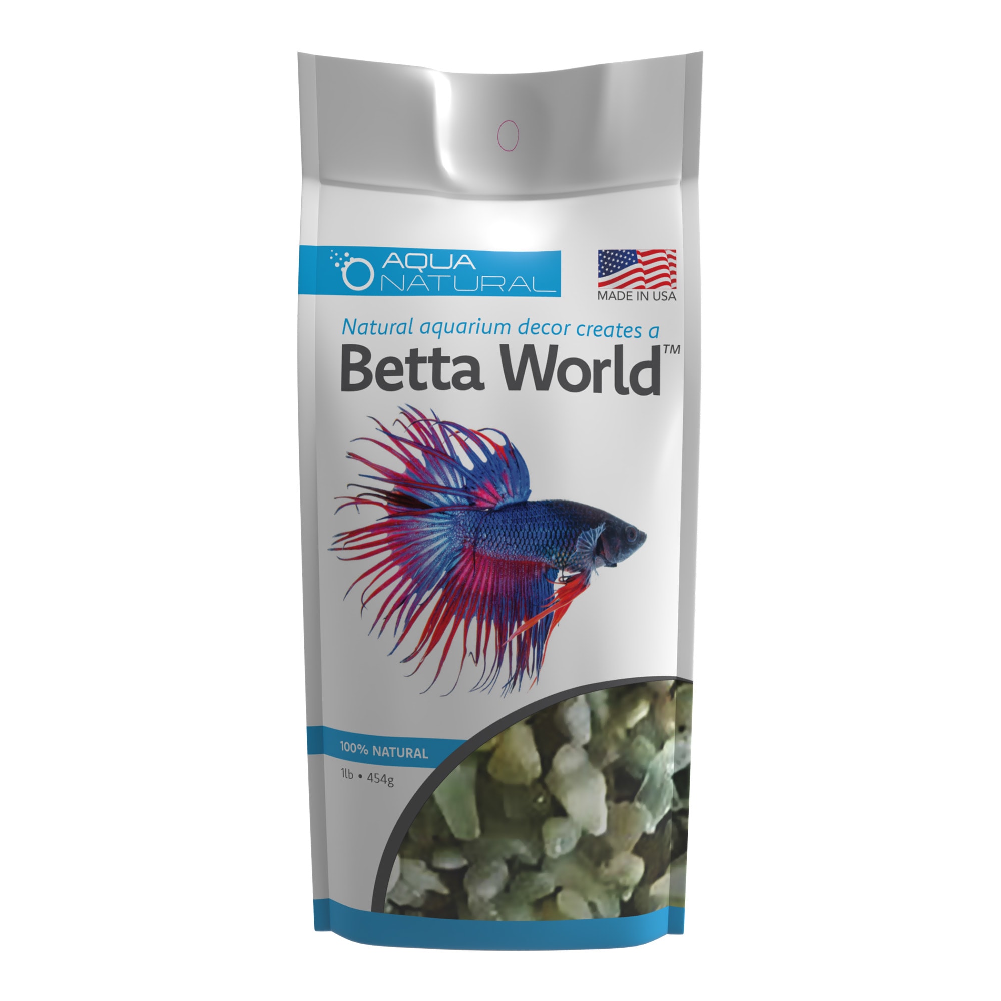 Aqua Natural Betta World Jade Gravel, Small