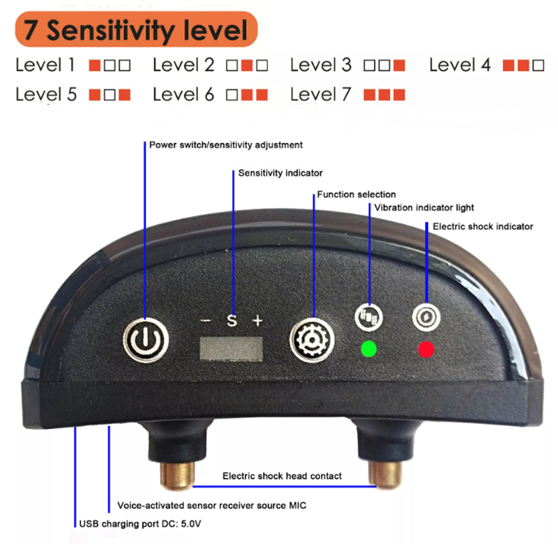 Rechargeable Intelligent Automatic Anti-Bark Dog Collar