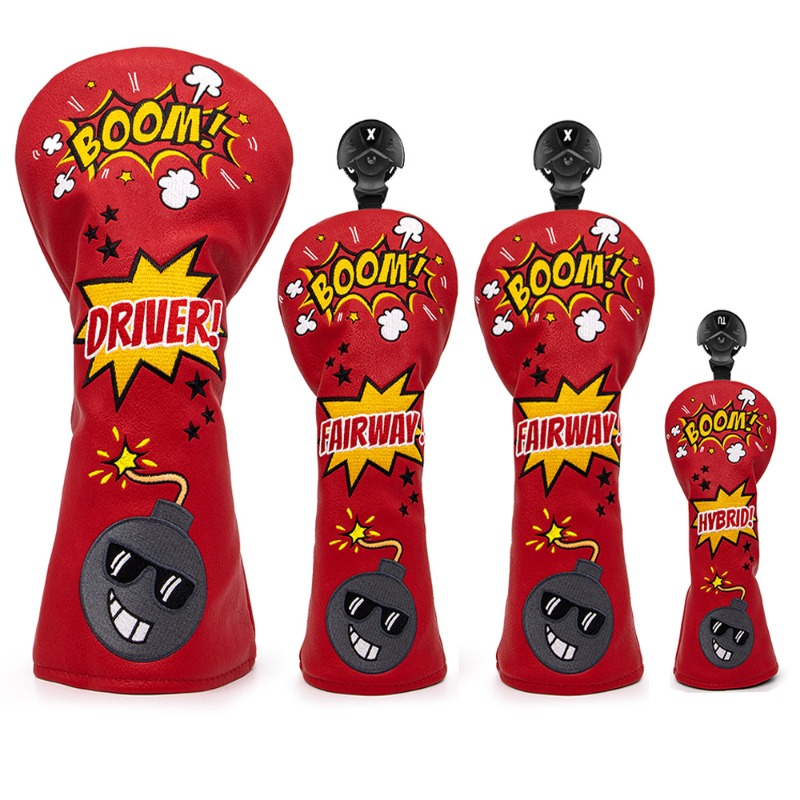 1pc Creative Pattern Golf Club Headcover, Golf Club Covers For Driver, Fairway Wood, Hybrid