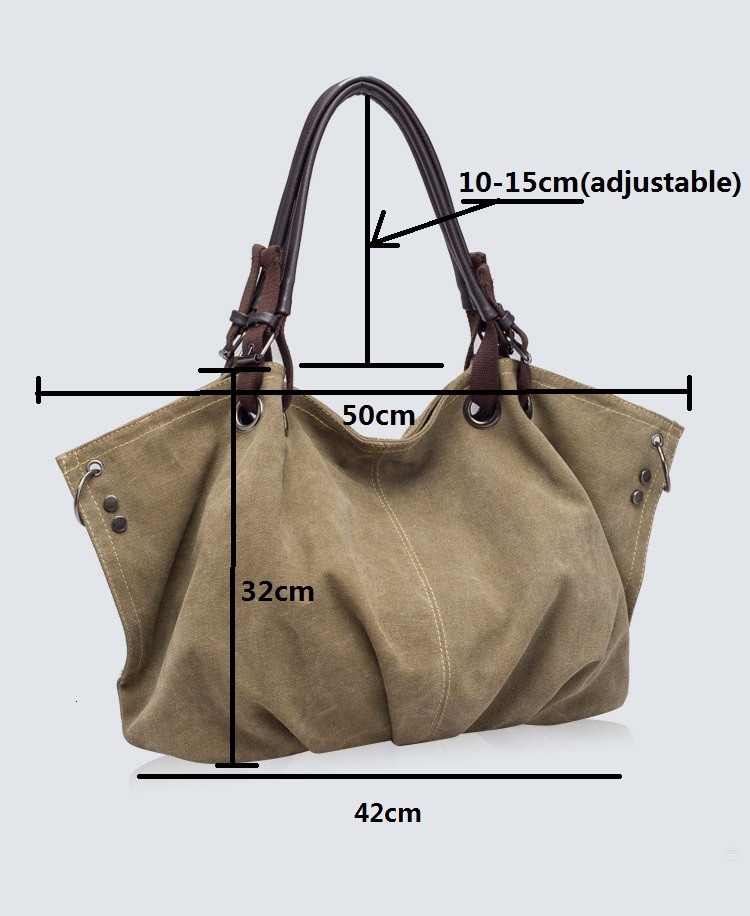New Big Women's Fashion Casual Canvas Large Capacity Handbag Shoulder Messenger Bag Bd866b Canvas