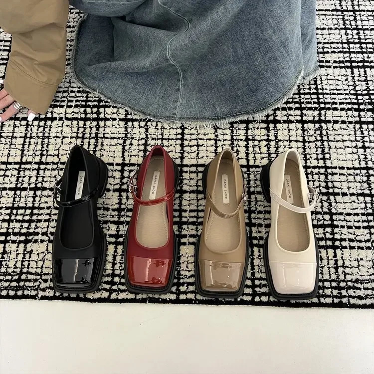 Retro Women Pumps Fashion Square Toe Work Shoes High Quality Female Slip On Shallow High Heel Elegant Womens High Shoes 241125