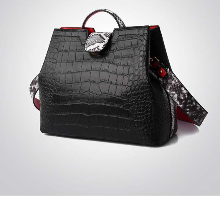 LEMON KOKO Fashionable New Texture Crocodile Pattern Women's Tote Bag, Large Capacity Middle-Aged Handbag, Women Can Cross Body