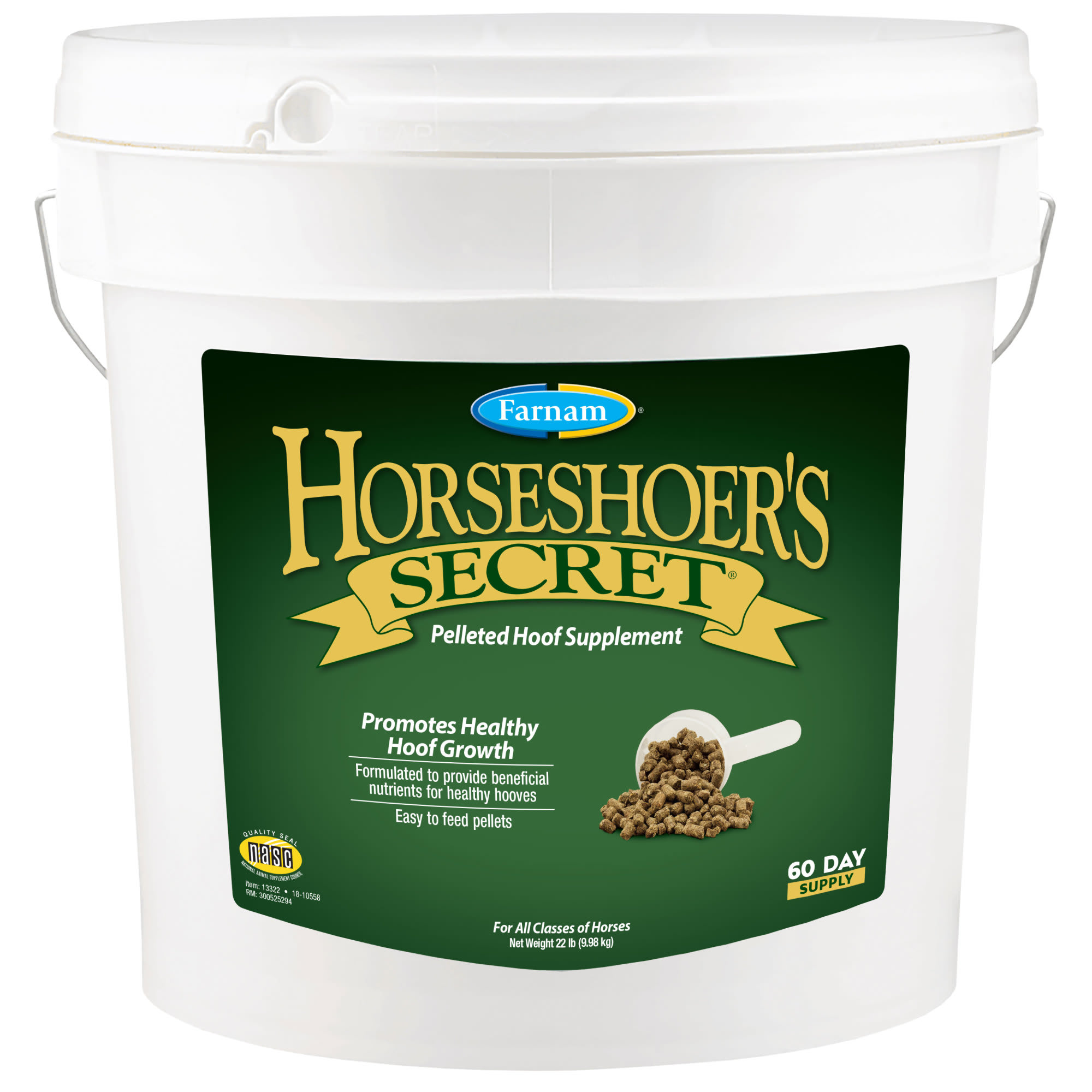 Farnam Horseshoer's Secret Pelleted Hoof 60 Day Supplement, 22 lbs.