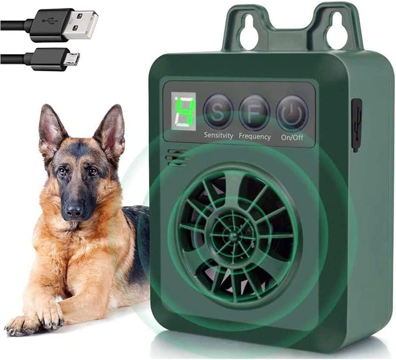 Rechargeable Waterproof Outdoor Sonic Bark Box Stopper Ultrasonic Anti Barking Device Stop Dog Barking Deterrent