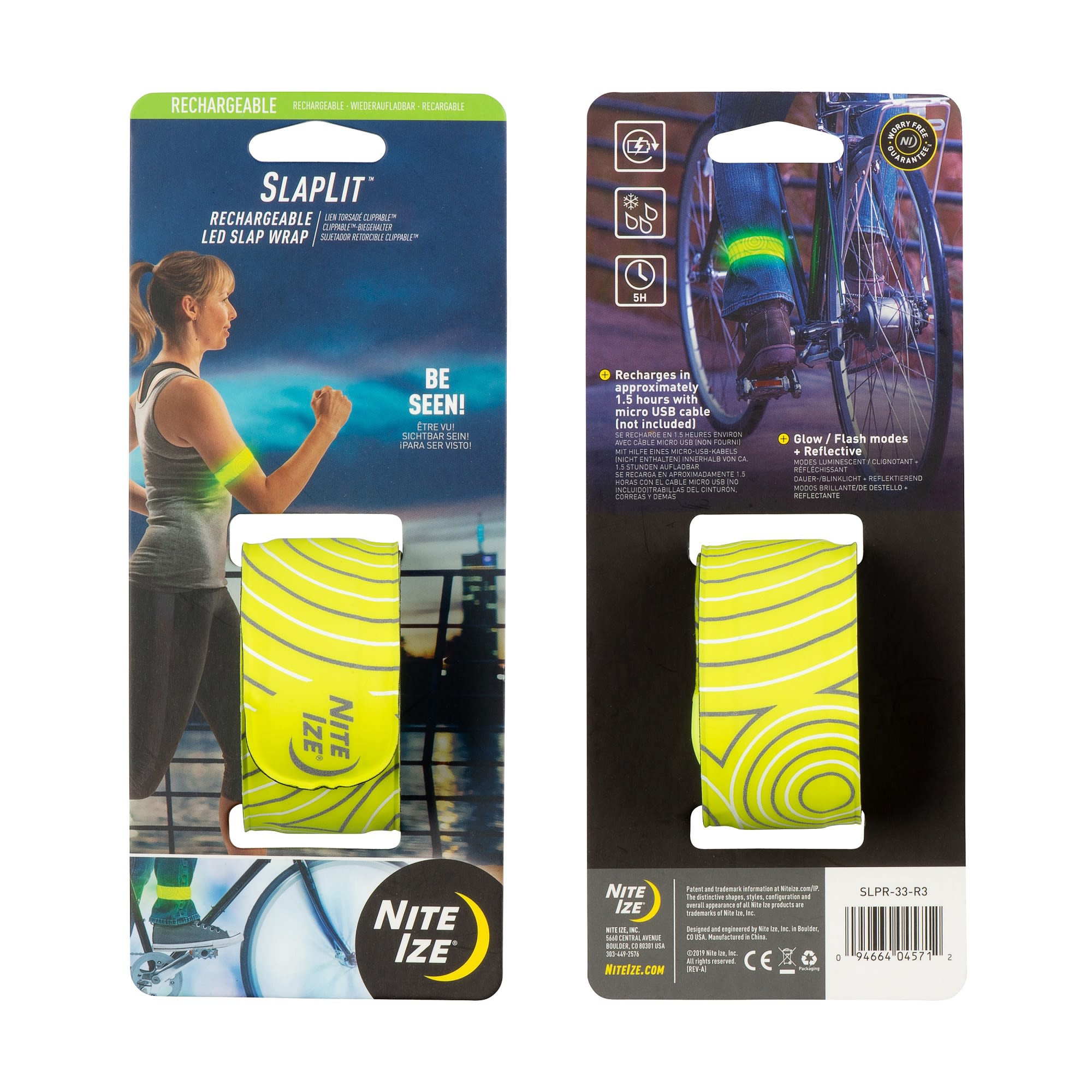 Nite Ize SlapLit Yellow Rechargeable LED Slap Wrap