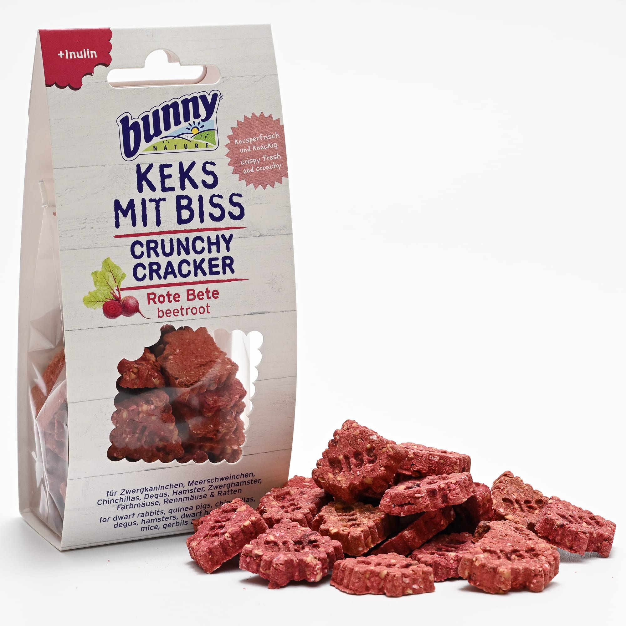 Bunny Nature Crunchy Cracker Beetroot Dry Rabbit & Rodent Snack, 50 Gram