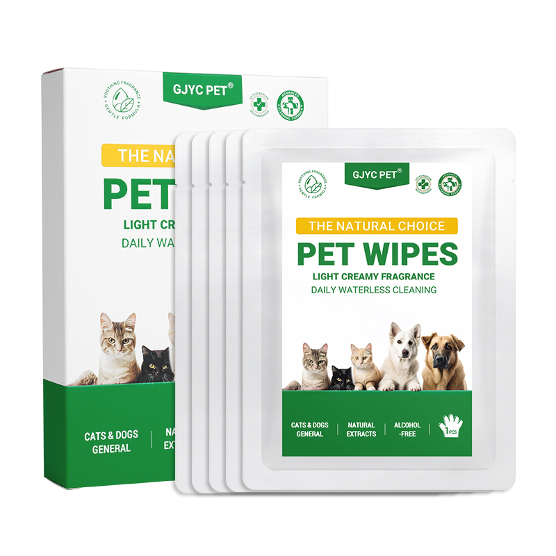 In Stock Fast Delivery Pet Wet Wipes Biodegradable Wiping Gloves Natural Cleaning Pet Disposable Glove Wipes