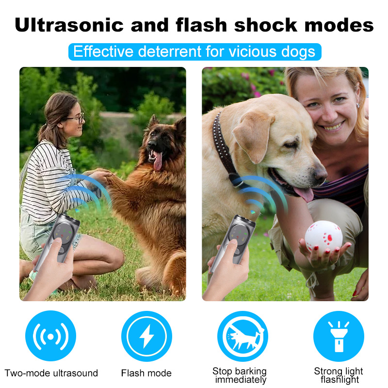 Rechargeable Ultrasonic Sound Bark Control Dog Bark Deterrent Devices Anti Barking Device Ultrasonic Dog Repeller for Dogs